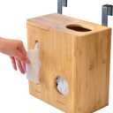 Trash Bag Dispenser & Grocery Bag Holder - The Original 2 in 1 Plastic Bag Holder for Grocery Bags and Garbage Bags - Under Sink Organizers and Storage/Wall Mounted/Pantry - Fits 13 Gallon