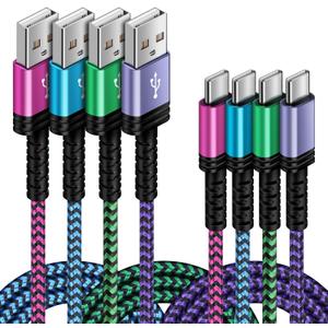 C Charger Cable Fast Charging Phone Android Power Cord 4 Compatible for Samsung Galaxy S24+ S23 Ultra S22 Plus Note 21/20 Ultra, S21+/S20 Plus/S21 S20 FE/S10 Plus/S9 A11/A21/A51/A71 Google 5 4A XL 7