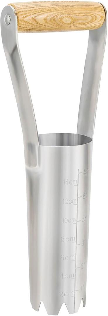 Bulb Planter Tool with 6 Inch Depth Measurment Tulip Bulb for Planting Tulip Daffodils Dahlias Garlics Bulbs Spring Fall Planting Handhold Planting Tool Garden Bulb Transplanter Hole Digger