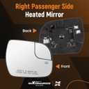 maXpeedingrods Passenger Side Heated Mirror Glass Replacement for Toyota Sienna 2014 2015 2016 2017 2018 2019 2020, Right Side Rear View Mirror Glass 8790308080, 16.3 cm x 23.5 cm x 5.5 cm