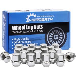 Set of 20, 14x1.5 Wheel Lug Nut Chrome 1.5 Inch Compatible with OEM Factory Camaro Corvette Equinox Impala Wheel