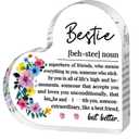 Bestie Friend Gifts for Bestie, Best Friends Gifts for Women BFF Sister Birthday Friendship Gifts for Work Bestie, Thank You Gifts for Bestie Women Bestie Definition Acrylic Plaque Desk Signs