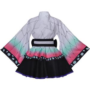 Hashibira Inosuke Cosplay Costume Women's Kimono Dress Suit, XXXL