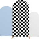 Racing Arch Backdrop Cover Set of 3 Fast Arch Covers Spandex Stretch Backdrop Stand 4ft, 5ft, 6ft for Wedding Birthday Banquet Ceremony Decoration