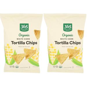 365 by Whole Foods Market, Organic White Corn Tortilla Chips, 12 Ounce (Pack of 2)