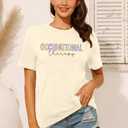 QAUN Occupational Therapy Shirt Women: Mental Health Tshirt Occupational Therapist T-Shirt Short Sleeve Tops (Apricot, XX-Large) (Yellow, XXL)