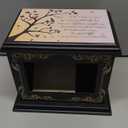 Cremation Urns for Human Ashes Adult Male or Female, Funeral Memorial Urns for Ashes with Photo Frame, Wooden Urns Box and Casket for Men Women, Burial Urn for Adults Up to 200 IBS