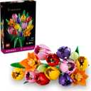 LEGO Botanicals Tulip Bouquet Building Set for Adults - Gift for Mothers Day - Bedroom, Book Shelf & Office Decor for Women & Men, Ages 18+ - Artificial Flowers Crafting Kit - 11501