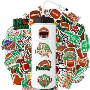 2 x Zhehao Football Gifts, 1 Pack Football Water Bottle with Long Straw and 100pcs Stickers Accessories Stuff for Boys Men Player Lovers(1l, Bpa, Squeeze)