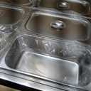 LetFeng 6-Pan Commercial Food Warmer Propane Food Warmer Cart Stainless Steel Buffet Catering Food Warmer with 4 Lockable Wheels Outdoor Steam Table Good for Parties Buffet Servers and Warmers