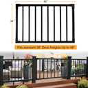 Aluminum Deck Gate 38in H, Heavy Duty Adjustable Width (Up to 48"), Easy Install, Rustproof Outdoor Gate for Patio, Porch & Yard, Fits 36" Deck Height (No Hinge & Lock)