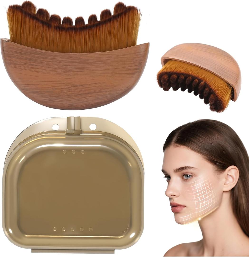 New Lymphatic Contour Face Brush, Dry Brushing Face Brush, Lymphatic Drainage Device for Face and Body, Chin & Jawline Sculpting, Ergonomically Designed to Fit The Skin Precisely and Relieve Fatigue
