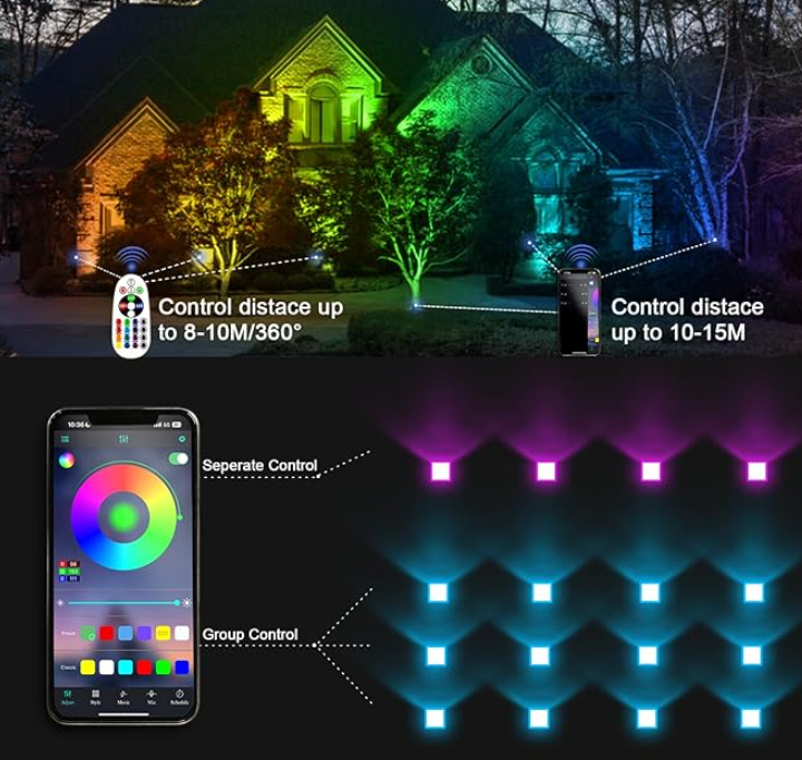 LED Flood Lights 6 Head 60W