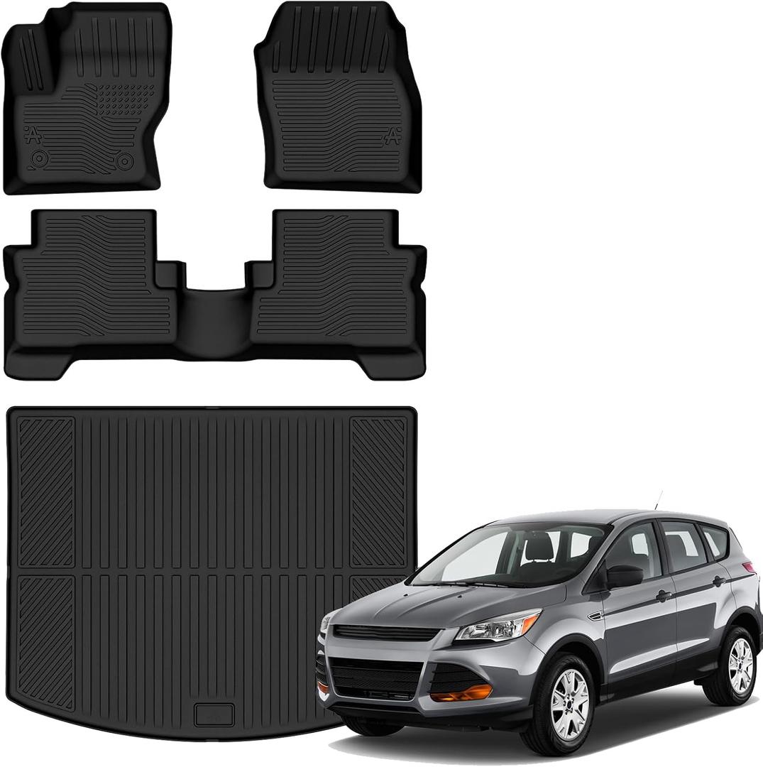 AUXKO All Weather Floor Mats for Ford Escape 2013-2019 Accessories