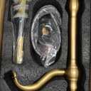 360 Swivel Antique Brass Bathroom Vessel Sink Faucet Single Handle One Hole Matching with Pop Up Drain