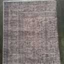 Color & Geometry 8x10 Machine Washable Low Pile Area Rugs for Living Room, Thin Soft Bohemian - Vintage Area Carpet with Non Slip TPE Backing for Bedroom, Dining Room, Brown