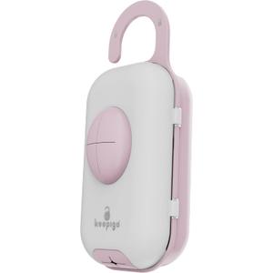 keepigo| Baby pink Diaper Bag Wipe Dispenser | 3-in-1 Portable Diaper Caddy Organizer, Baby Wipe Holder with Disposable Bags | Baby Essentials for Newborns, Toddlers, Travel & Baby Shower Gifts