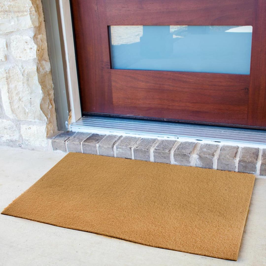 GRETJOB Artificial Blank Door Mats for Crafting, Plain Door Mat for Painting, 30x17 Inch (Brown)