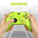 W&O Wireless Controller for With Xbox One, Xbox Series X/S, Xbox One X/S, PC, With RGB LED Light, Mappable Buttons, With 2.4GHZ Wireless Adapter Gamepad (Electric Volt)