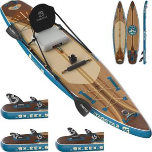 iTAOSTAR W02B 33" Inflatable Paddle Board with Seat, More Fun Inflatable Paddleboard with 5 Fins for Better Balance, Stand Up Paddle Board with Premium SUP Accessories for Adults of All Skill Levels