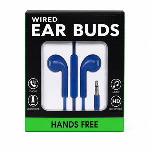 Wired  Ear Buds Earphones Blue ,Pack Of 2