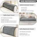 OstepDecor Washable Couch Cover for Dogs, Thick Pet Friendly Sofa Covers, Soft Couch Protector, Paw Cart Sofa Slipcovers, Cushion Protector for Leather, Sectional, Loveseat (35.4" x 70.9", Dark Grey)