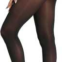 Indestructible Tights for Women, Rip Resistant Durability T-Crotch Pantyhose Semi Sheer High Waist Stockings (Small, Black)