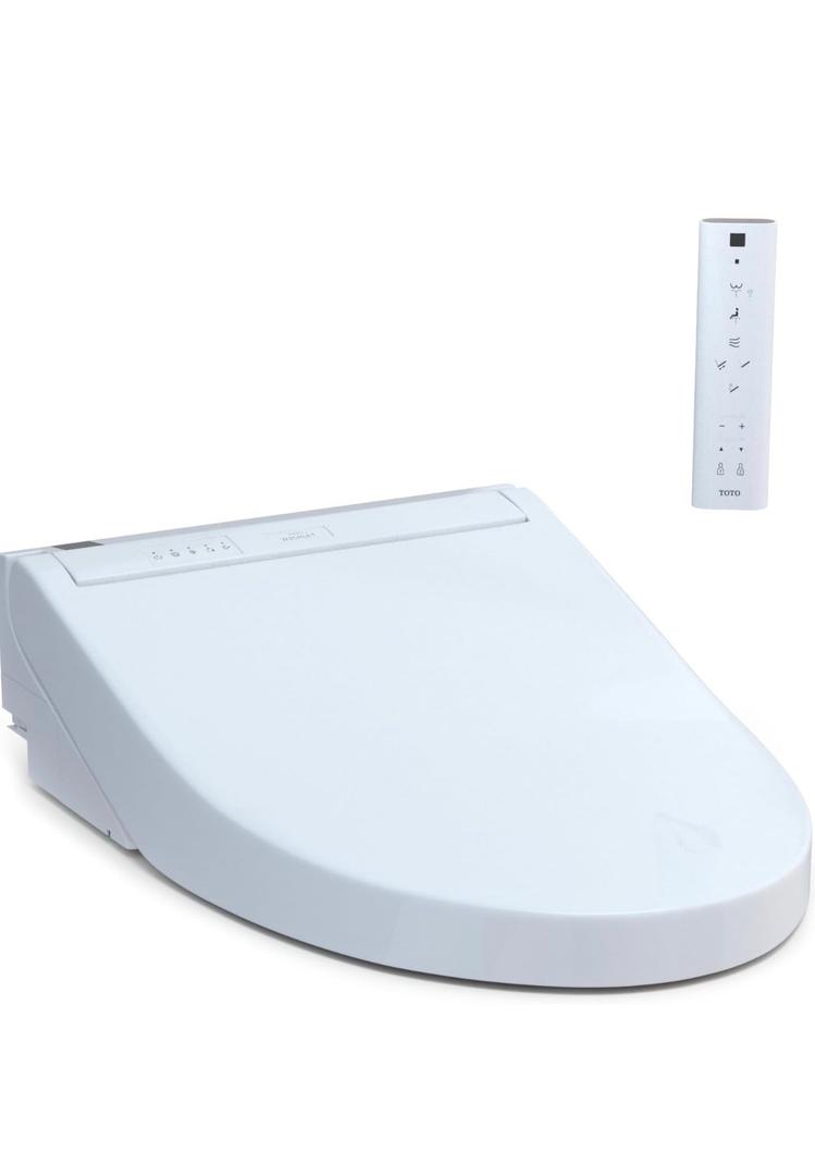 TOTO® WASHLET® C5 Electronic Bidet Toilet Seat with PREMIST and EWATER+ Wand Cleaning, Elongated, Cotton White - SW3084#01