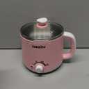 Dezin Hot Pot Electric, Rapid Noodles Cooker, Stainless Steel Electric Pot 1.6 Liter, Perfect for Ramen, Egg, Pasta, Dumpling, Soup, Porridge, Oatmeal with Temperature Control and Keep Warm Function (1.7 Quarts, Pink)