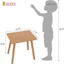 AWASEN Mid Century Modern Side Table, Small End for Living Room Bedroom Office Small Spaces, Modern Side Table Nightstand with Solid Wood, Easy Assembly, (Brown), 11.8 inches x 15.8 inches x 15.8 inches