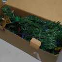 Upgraded Set of 2 Solar Christmas Tree, Outdoor Christmas Decorations,Prelit Xmas Tree w/ 100 LED Multi-color C6 String Lights for Outsdie Holiday Display Yard Front Porch Pathway Grave Cemetery Decor