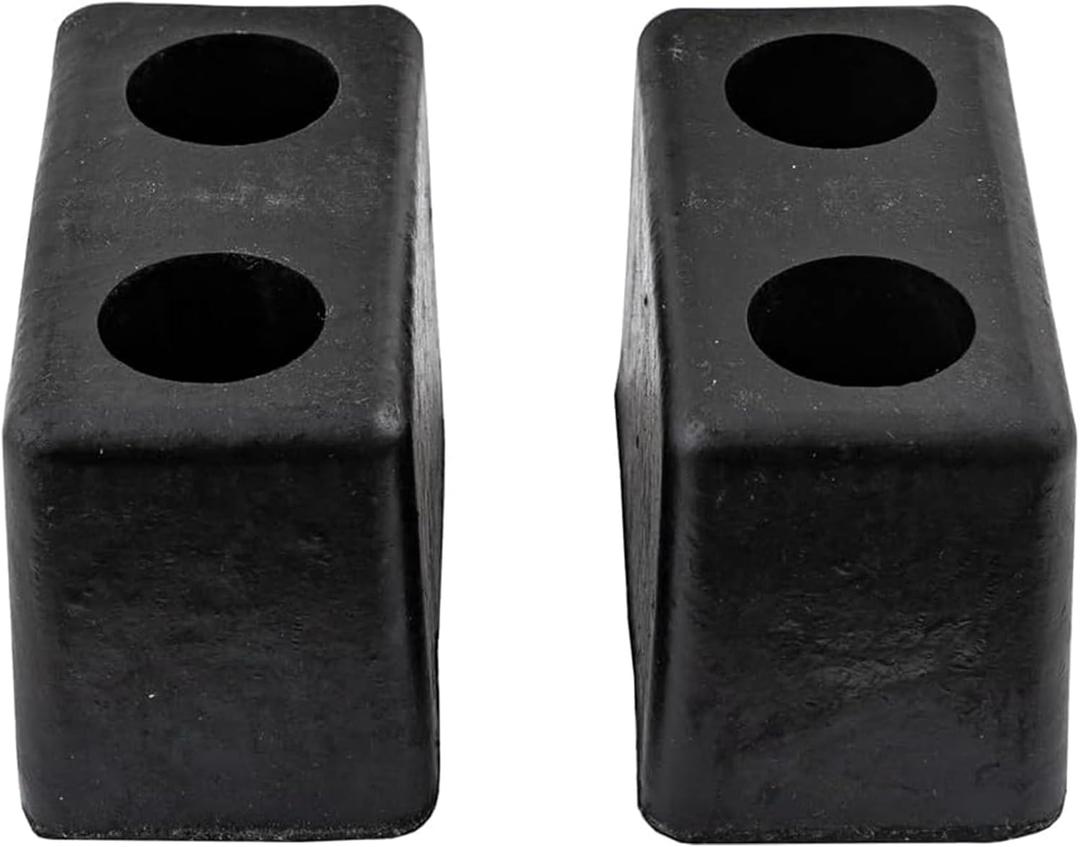 Buyers Products B5500 Molded Rubber Bumper Set, 3 x 3-1/2 x 6 Inch Tall, Durable Rectangular Rubber Bumpers for Truck and Trailer Protection, Compression-Molded Impact Guard, Pack of 2