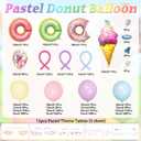 Pastel Donut Balloon Arch Garland Kit,520PCS Ice Cream Foil Balloons Pastel Rainbow Balloon,Tattoo for Donut Grow Up Sweet One First Birthday Baby Shower Party Decor