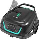 WYBOT A1 Cordless Robotic Pool Cleaner, Automatic Pool Vacuum with 120 Mins Long Runtime, Double Filters, LED Indicator, 2.5H Fast Charging, Ideal for Above Ground/In-Ground Flat-Bottomed Pools (Black&Green)