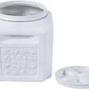 Vittles Vault Pawprint Pet Food Storage Container For Dog Food, Kibbles/Bird Seed/Oatmeal/Rice/Flour/Cereal, BPA Free, Plastic, Sealed Airtight For Cat Food, Up To 25 lb, Made in USA, With Scoop, Gray