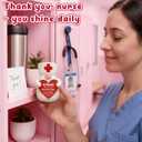 BackURyear Women Nurse Appreciation Gifts, Thank You Christmas Birthday Gift for RN NP CNA Nurse Week Day Graduation Retirement Hospital Nursing School Student Present, Handmade Crochet Gnome