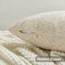 FUTEI Cream Decorative Throw Pillow Covers 26x26 Inch Set of 2,Soft Cozy Chenille Colorful Granular Textured Euro Pillow Shams,Modern Home Decor for Couch Bed Living Room