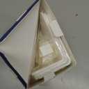 OAPRIRE White Floating Wall Shelves Set of 3 for Security Cameras, Baby Monitors, Speakers & More - Universal Acrylic Small Wall Shelf with Cable Clips, 10-Piece Strong Tapes, No Drill