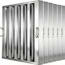 Commercial Hood Filters 19.5 x 24.5 Inch, 430 Stainless Steel Baffle Grease Filters for Restaurant Kitchen Exhaust Hoods, Dishwasher Safe & Flame Shield, Pack of 6