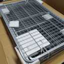 ZOMISIA Collapsible Dog Crate for Medium Dogs - 36 inch Escape Proof Metal Dog Kennel with Double Door, Easy Assembly Foldable Dog Cage with Removable Tray, Indoor Outdoor Use, Silver Gray