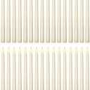 Treela 24 Pcs Flameless Taper Candles Battery Operated Bulk Fake Candles Light LED Candle Sticks Flickering Tapered for Easter Wedding Anniversary Decoration(Basic,11 Inch,Ivory)