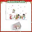 Snowman Window Stickers, Snowflake and Tree Christmas Decor Window Decals, Static Cling Reusable Double Sided Printing Art Stickers, for Glass Mirror Decoration, Home, Holiday