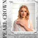 Wedding Pearl Gold Headband Goddess Headpiece Glitter Pearl Bride Headband Bridal Hair Accessories for Women
