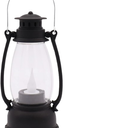 5.1 inch Mini Lanterns 5-Pcs LED Candle Small Lanterns Decorative Indoor Outdoor Hanging Light Ornaments Home Decor for Weddings Western Camping Party Halloween Christmas Decorations (Black)