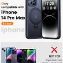 360 Rotatable Magnetic Stand for iPhone 14 pro max Case Compatible with Mag-Safe 16FT Military Drop Protection, Anti-Scratch/Fingerprint Shockproof iPhone 14 pro max Phone Case(Matte-Black)