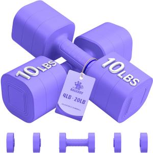 Ragebby Adjustable Dumbbell Set of 2, Weights for Men and Women at Home, 20LB(10LB Pair)