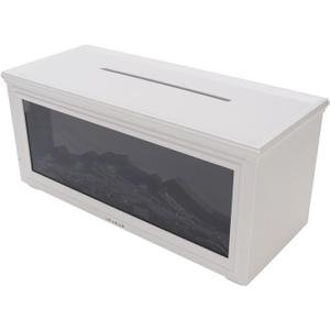 Essential Oil Diffuser, 280ml Simulated Fireplace Design Quiet Operation Auto Shut Off Remote Control 7 Color Lights with Timer Function for Home Bedroom Office (White)