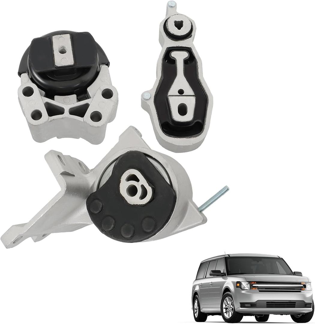 munirater 3PCS Motor & Transmission Mount Replacement for 2013-2019 Flex Taurus 3.5L 8G1Z6038A DG1Z6068A DG1Z6038D