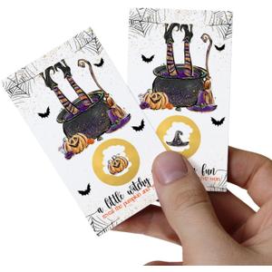 Witchy Fun Bridal Shower Scratch Off Cards (30 Pack)  Halloween Wedding Reception Activities, Lottery Giveaways, Girls Shower Party Favors, Bridal Shower Games, Spooky Celebration