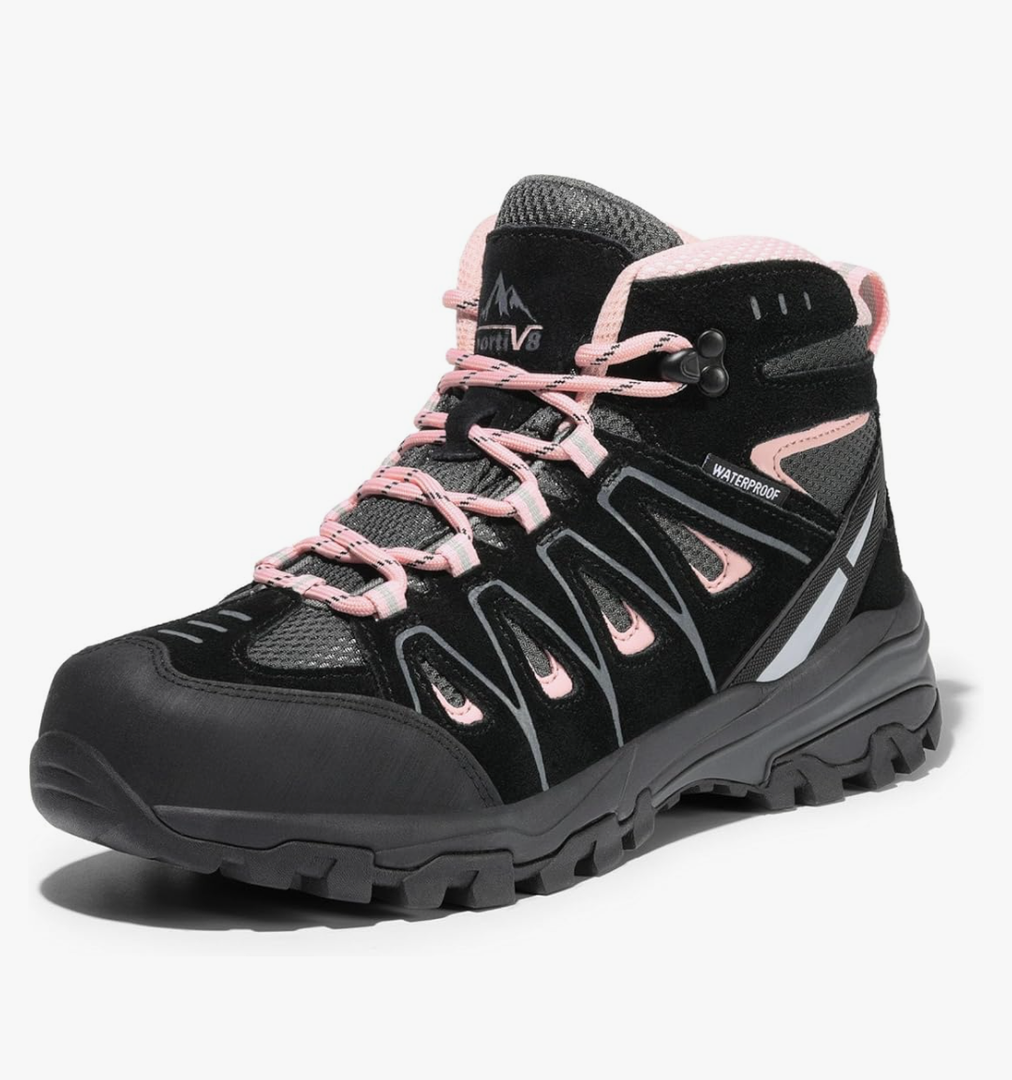 NORTIV 8 Women's Waterproof Hiking Boots Outdoor Trekking Camping Trail Hiking Boot Seeker 6.5